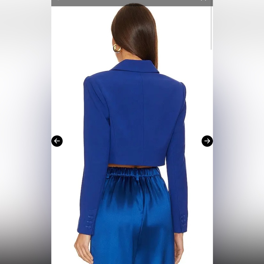CAMI NYC Blue Sleek Cropped Blazer - Picture 7 of 8